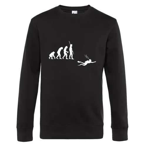 Evolution Taucher mit Flasche Sweat Männer King Crew Neck