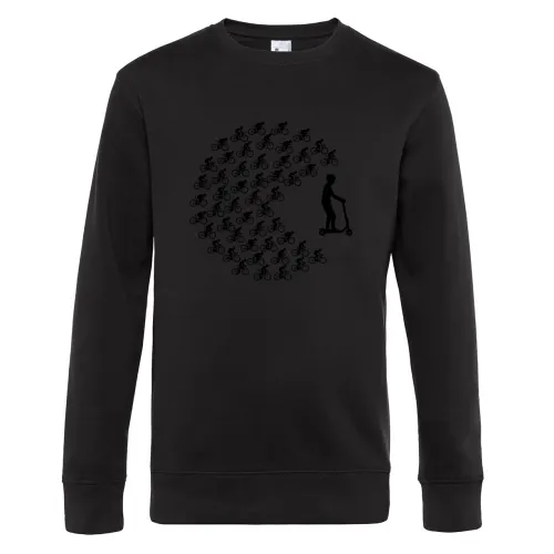 Fahrrad frisst E-Roller Sweat Männer King Crew Neck