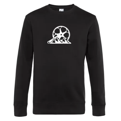 Fahrrad Kurbel Kettenblatt Gebirge Berglandschaft Sweat Männer King Crew Neck