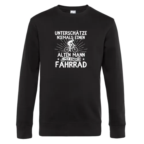 Fahrrad Radfahrer Bike Rentner Alter Mann Spruch Sweat Männer King Crew Neck