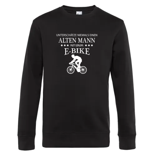 Fahrrad Rentner E Bike Radfahrer Fahrradfahren Sweat Männer King Crew Neck