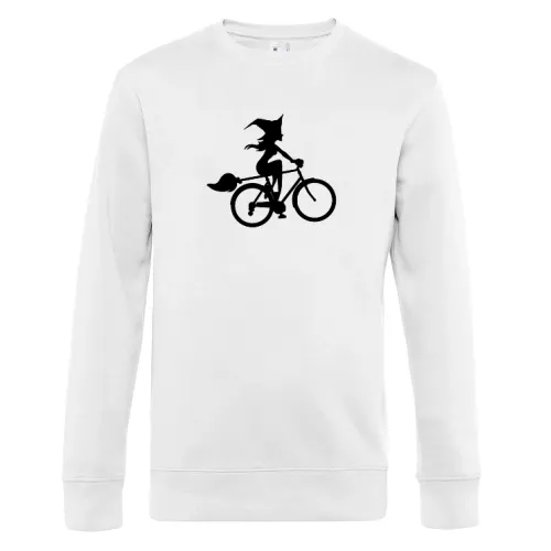 Fahrradfahrer Hexe Halloween Radfahren Geschenk Sweat Männer King Crew Neck