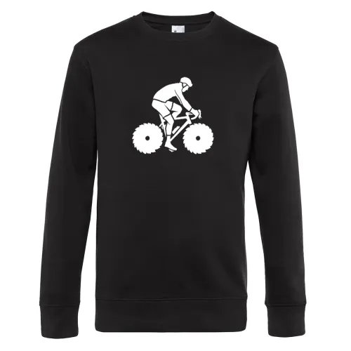 Fahrradfahrer MTB Tischler Biker Sägeblatt Felge Sweat Männer King Crew Neck