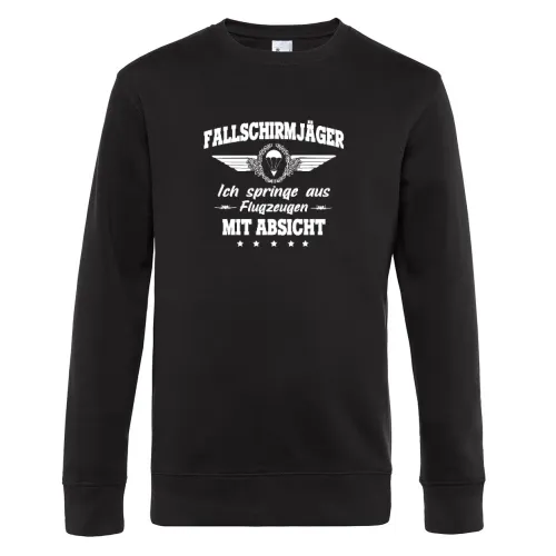Falli Absicht - Fallschirmjäger Springt Spruch Männer Sweat