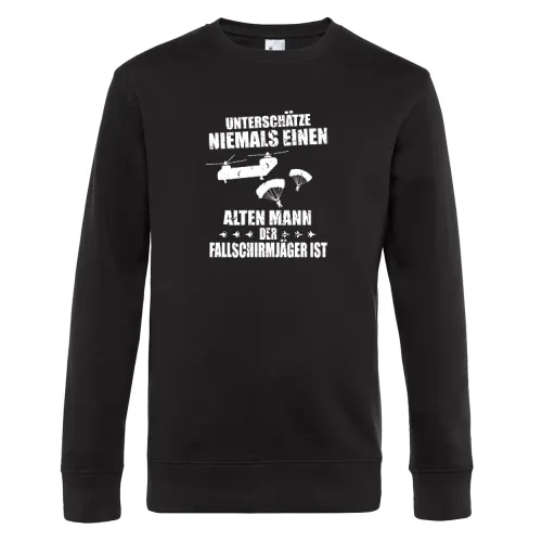 Fallschirmjäger Alter Mann Spruch Skydiver BW Männer Sweat
