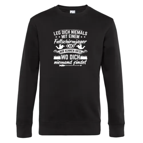 Fallschirmjäger Militär Orte Spruch Falli Soldaten Sweat Männer King Crew Neck