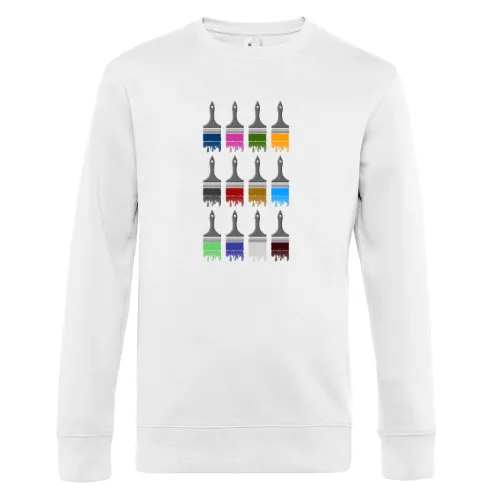 farbige Pinsel Sweat Männer King Crew Neck