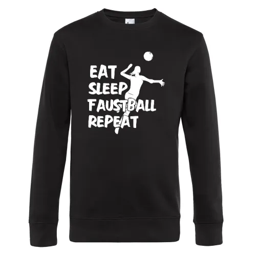 Faustballerin Eat Sleep Faustball Repeat Motiv Männer Sweat Faustballerin Eat Sleep Faustball Repeat Motiv Sweat