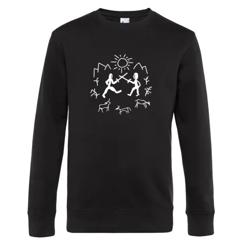 Fechten Höhlenmalerei Fechter Männer Sweat