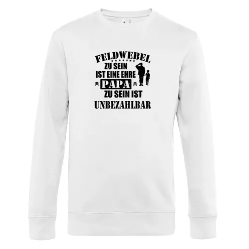 Feldwebel Papa Bundeswehr Unteroffizier Vater BW Sweat Männer King Crew Neck