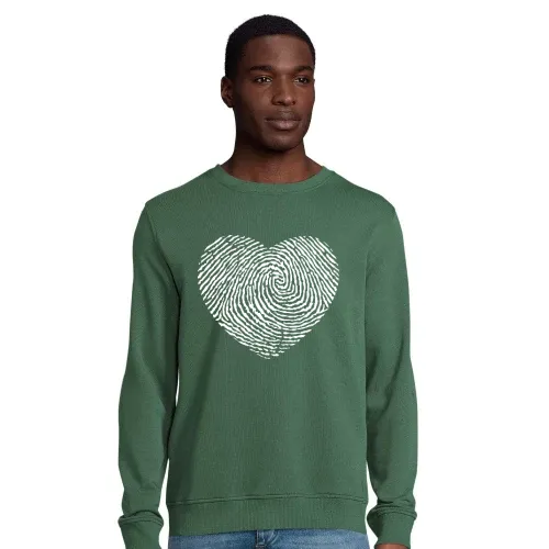 Fingerabdruck mit Herz Männer Sweat