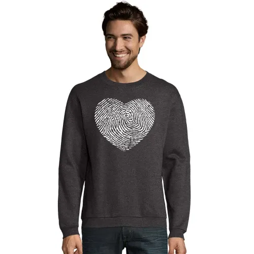 Fingerabdruck mit Herz Männer Sweat