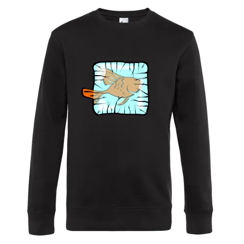Fisch in Eisblock Sweat Männer King Crew Neck