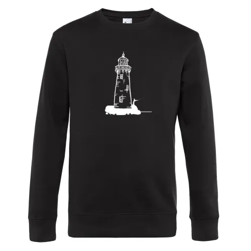 Fischer Angeln Leuchtturm Insel Angler Geschenk Sweat Männer King Crew Neck