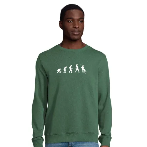 Flötenspielerin Evolution Flötenspieler Flöte Männer Sweat