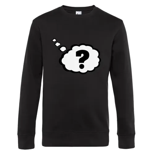 Fragezeichen in Denkblase Sweat Männer King Crew Neck