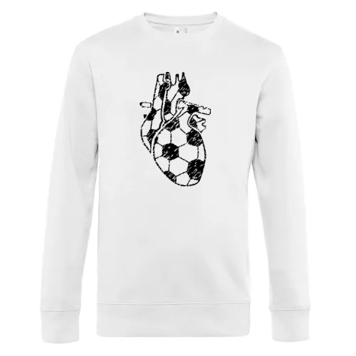 Fußballherz Organ Retro Sweat Männer King Crew Neck