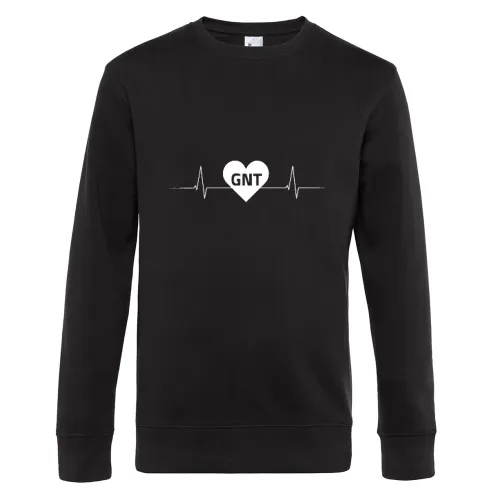 Genthin GNT Nummernschild Herzschlag Sweat Männer King Crew Neck