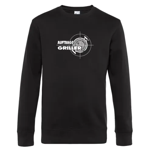 Grillen BBQ Grillmeister Auftrags Griller Spruch Sweat Männer King Crew Neck
