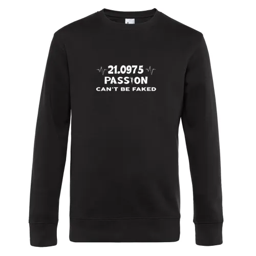 Halbmarathon Passion Can t Be Faked Marathonläufer Sweat Männer King Crew Neck