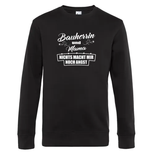 Hausbau Bauherrin Mama Eigenheim Häuslebauer Motiv Sweat Männer King Crew Neck