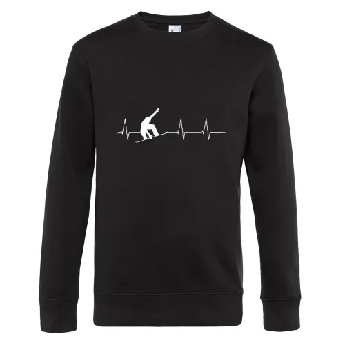 Herzschlag Snowboarder Männer Sweat