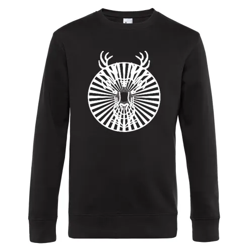 Hirsch im Kreis Sweat Männer King Crew Neck
