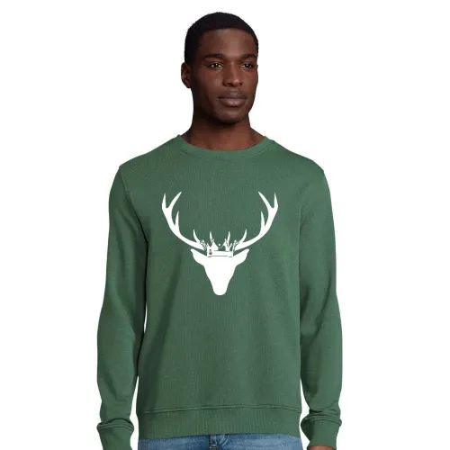 Hirschgeweih mit Krone Männer Sweat