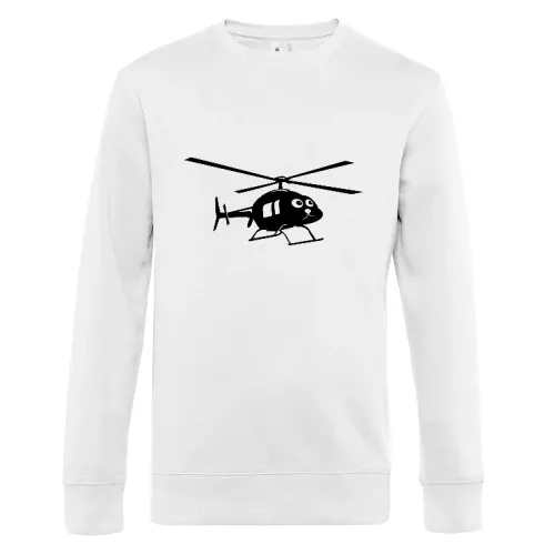 Hubschrauber mit Gesicht Sweat Männer King Crew Neck