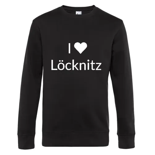 I Love Löcknitz Sweat Männer King Crew Neck