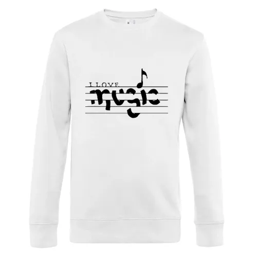 I Love music Sweat Männer King Crew Neck