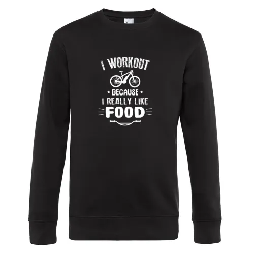 I Workout Because I Like Food Ebiker E-Bike Sweat Männer King Crew Neck