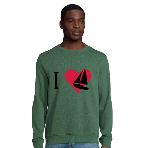 Ich liebe Segelboot Sweat Männer Comet Bio