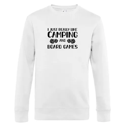 Ich mag Camping und Brettspiele Sweat