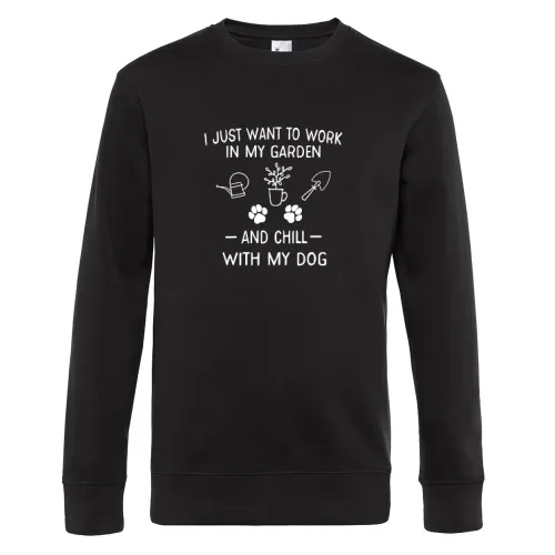 In My Garden And Chill With My Dog Garten Gärtner Sweat Männer King Crew Neck