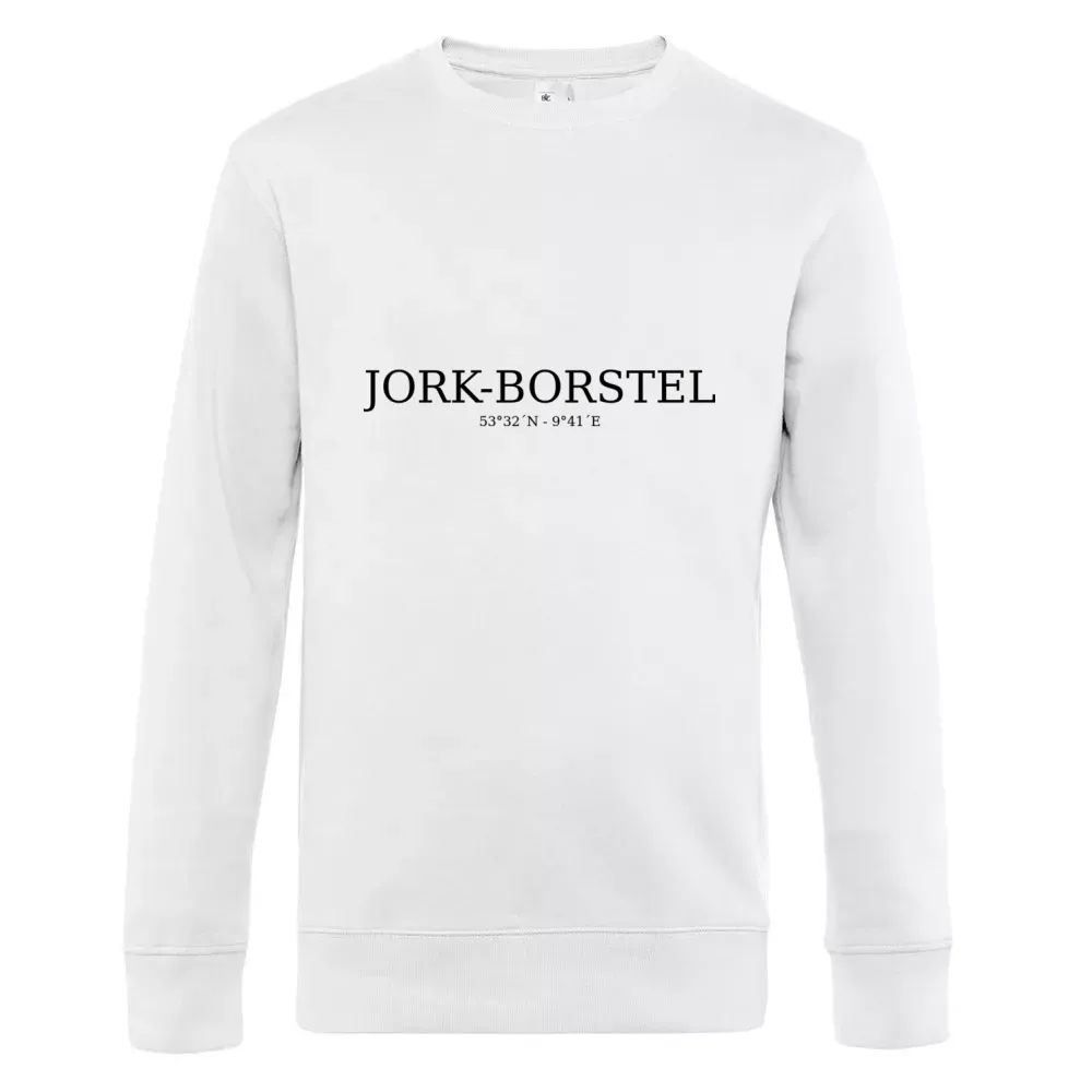  Männer Sweat mit Aufdruck 'Jork-borstel Koordinaten'