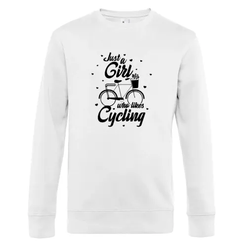 Just A Girl Who Likes Cycling Radfahrer Biker Sweat Männer King Crew Neck
