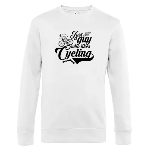 Just A Guy Who Likes Cycling Radfahrer Biker Sweat Männer King Crew Neck