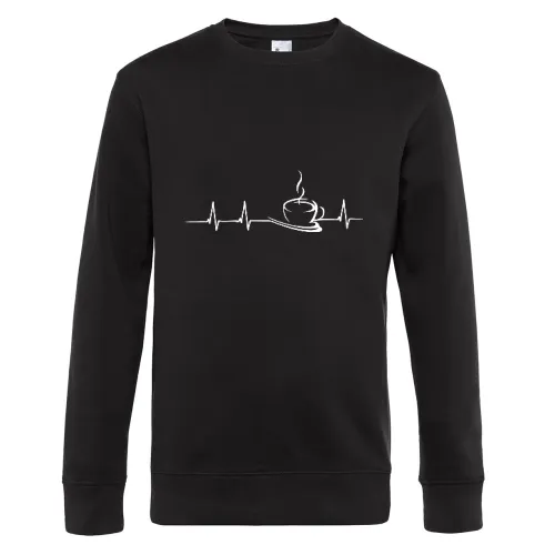 Kaffee Herzschlag Männer Sweat