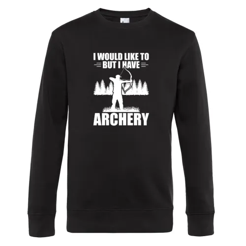 Kann Nicht Muss Bogenschießen Bogenschützen Spruch Sweat Männer King Crew Neck