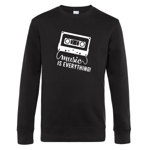 Kassette Music Is Everything Sweat Männer King Crew Neck