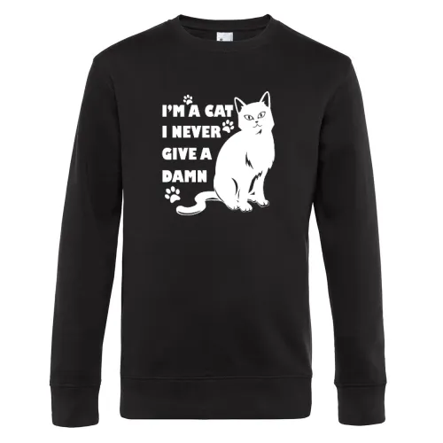 Katzen Humor Sweat Männer King Crew Neck