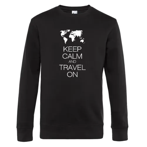 keep calm and travel on Männer Sweat