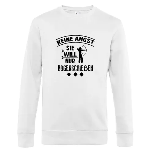 Keine Angst Sie Will Nur Bogenschießen Sweat Männer King Crew Neck