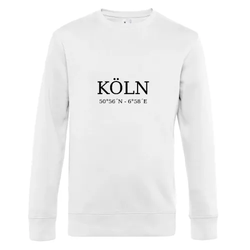 Köln Koordinaten Sweat Männer King Crew Neck