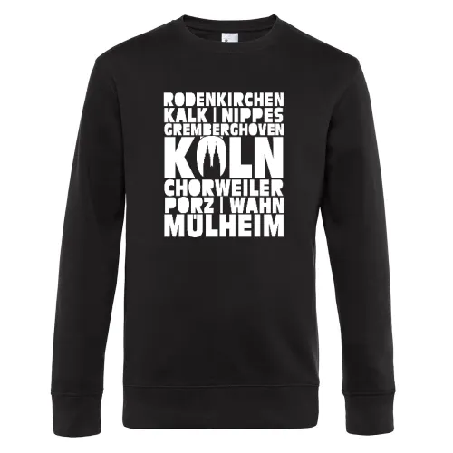 Köln Stadtteile Sweat Männer King Crew Neck