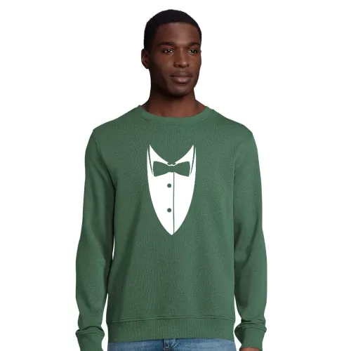 Kragen mit Fliege aus Anzug Sakko Männer Sweat