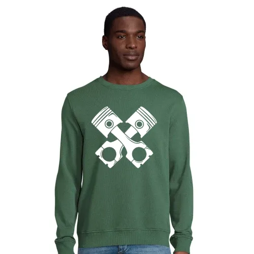 kreuzende Motorkolben Männer Sweat