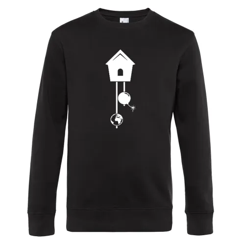 Kuckucksuhr Weltuntergang Sweat Männer King Crew Neck