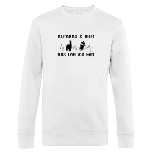 Lama Alpaka Spruch für Alpakazüchter Biertrinker Sweat Männer King Crew Neck